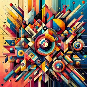colorful abstract art poster with geometric shapes (32)